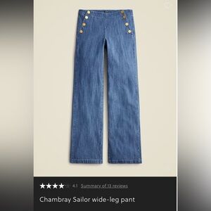 J. Crew Chambray Sailor Jeans, 14